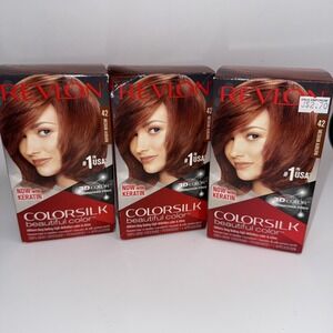 Revlon - Colorsilk - Permanent Hair Dye - #42 Medium Auburn - 3 Pack